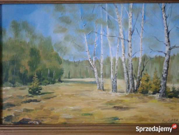 Obraz Olejny odcienie błękitu