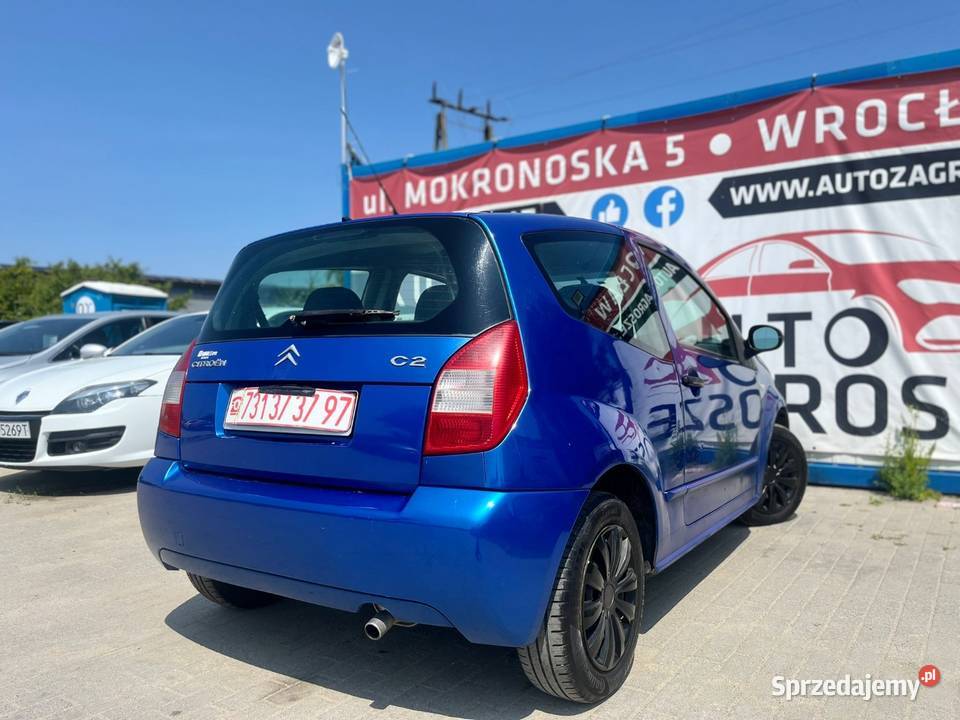 Citroen C2 14 Diesel 2006 Ekonomiczne Miejskie VAT marża dolnośląskie Wrocław sprzedam