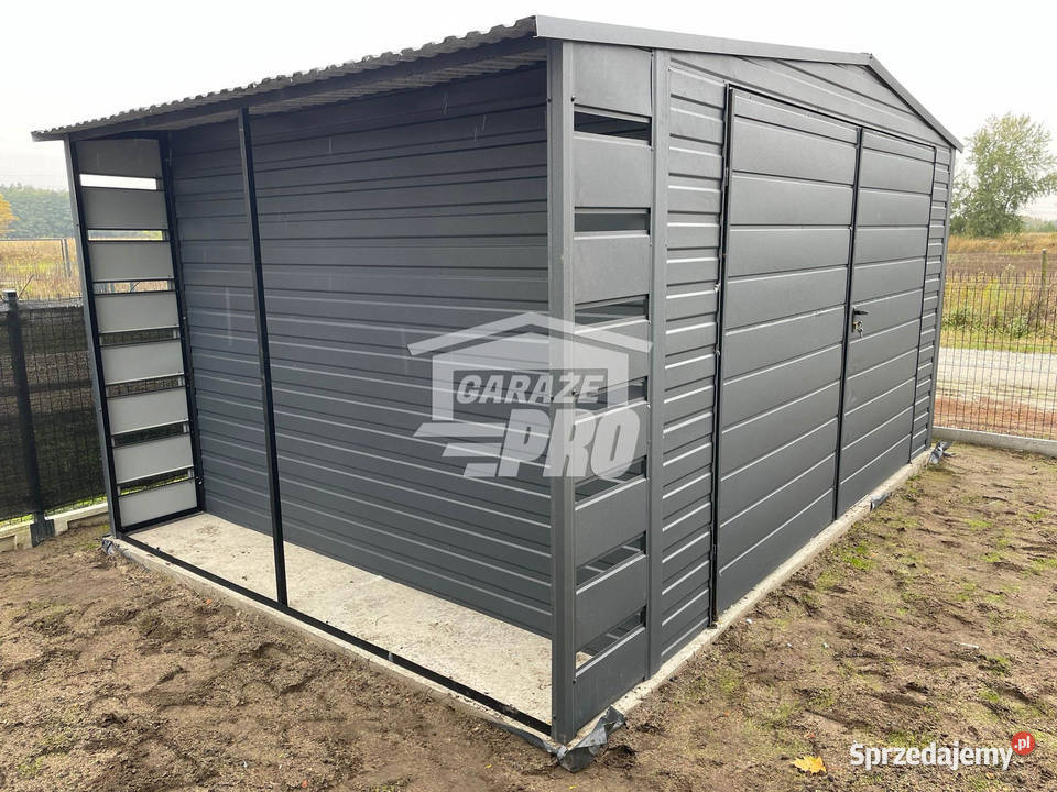Domek Ogrodowy 4x3 wiata antracyt Dach Nowogard