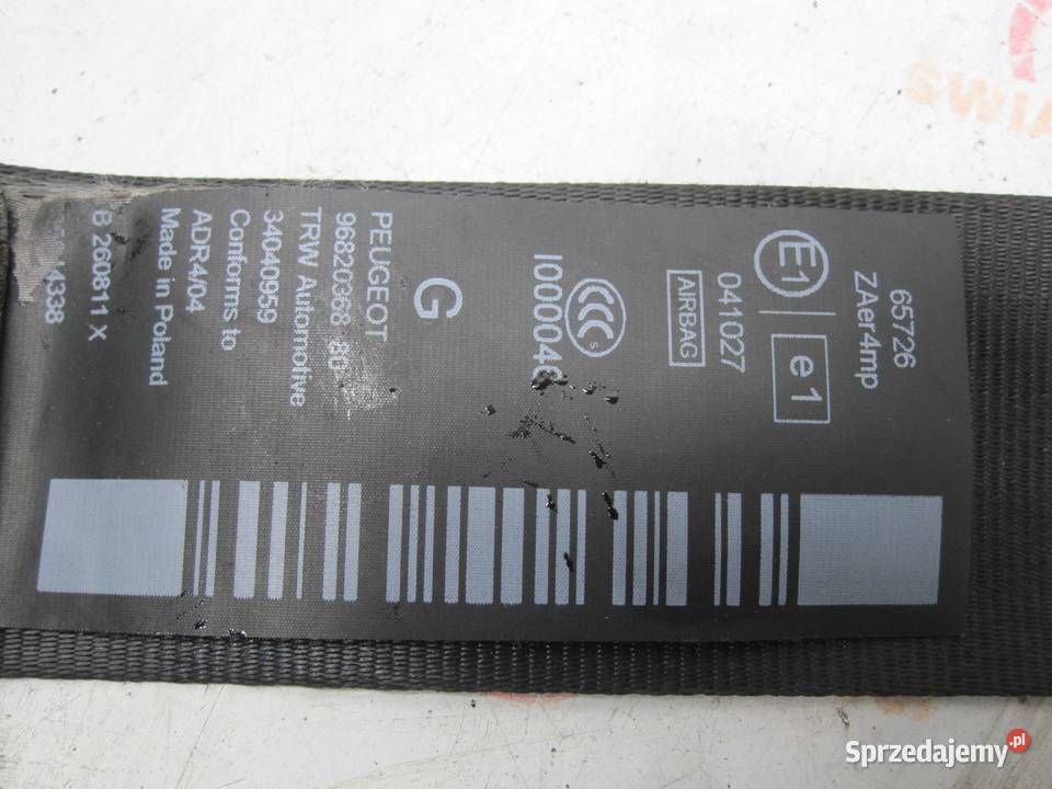 PEUGEOT 3008 pas bezpieczeństwa lewy przód Kielce