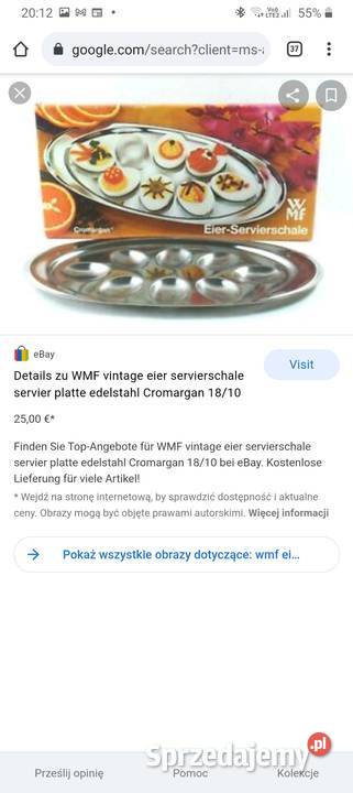 Zestaw stalowy WMF Cromargan do jajek i do Zgierz