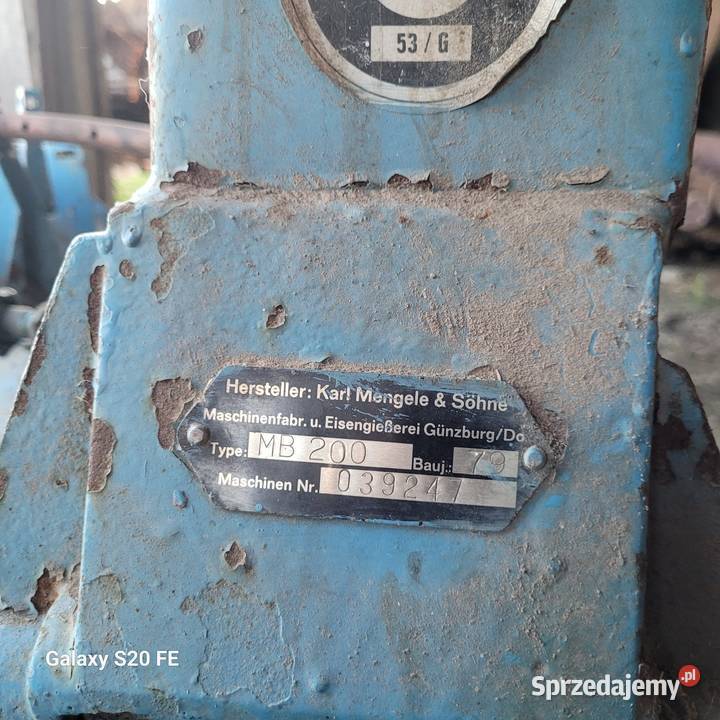 Sieczkarnia 1 rzędowa Mengele Mb 200 Wieniawa