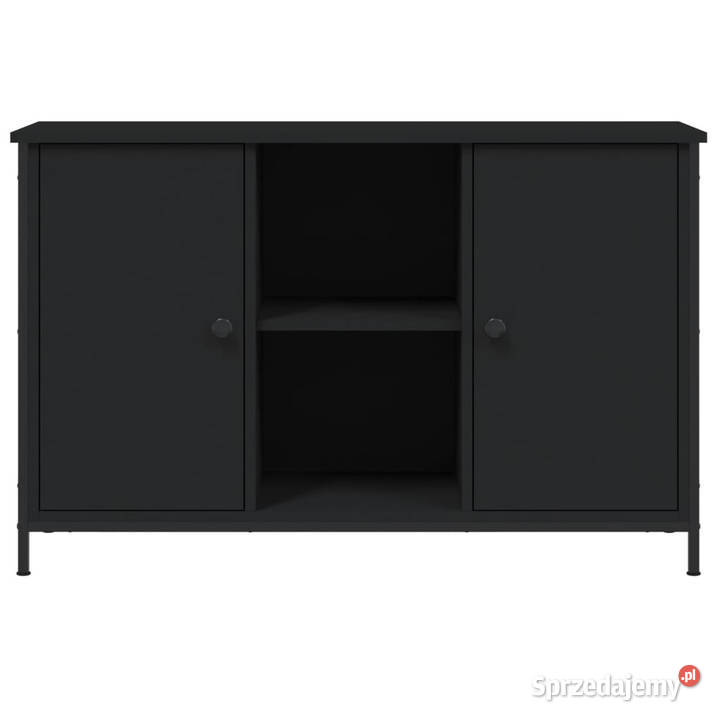 Szafka pod TV czarna 100x35x65 materiał Warszawa