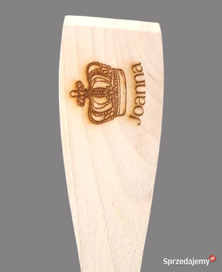 Łopatka drewniana prosta kuchenna z grawerem Chrzanów