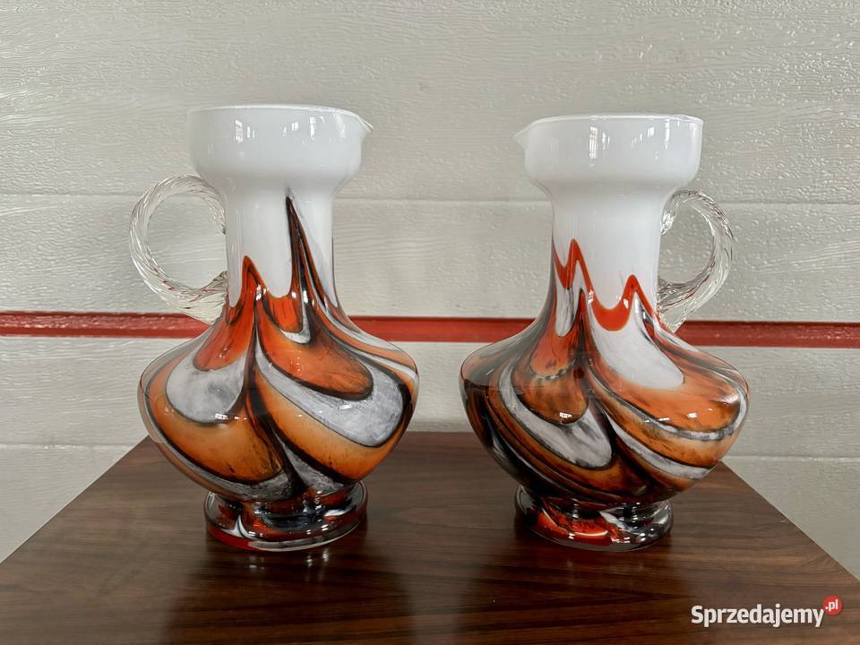 Para szkalnych wazonów włoskich Opaline Wrocław