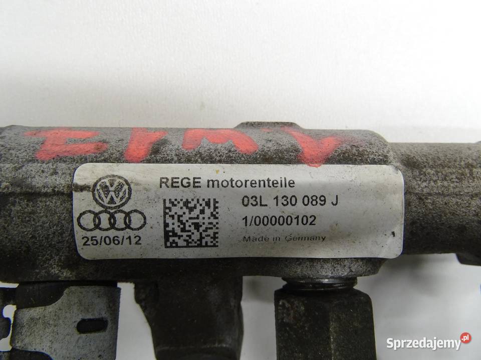 LISTWA WTRYSKOWA RURKI CZUJNIK CFF 03L130089J VW