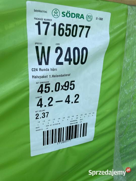Drewno konstrukcyjne c24 45x120 suszone Sodra Drewno konstrukcyjne Łysiec