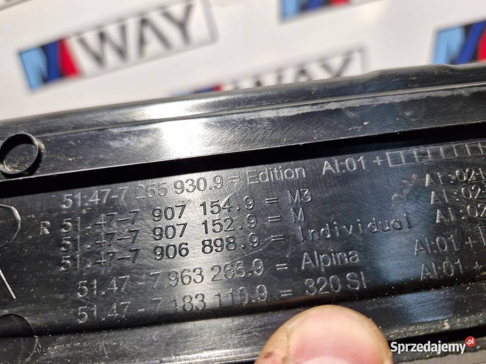 BMW 3 E90 E91 LISTWY OZDOBNE DEKORY KOMPLET dolnośląskie