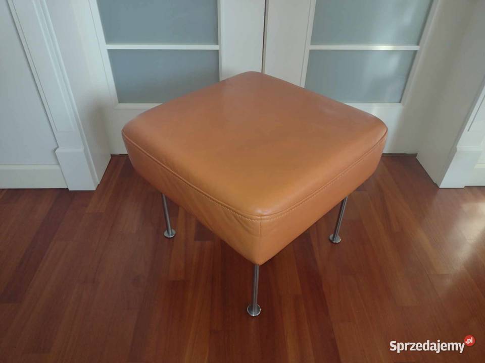 Sofa kanapa 3 osobowa skórzana z podnóżkiem Kler