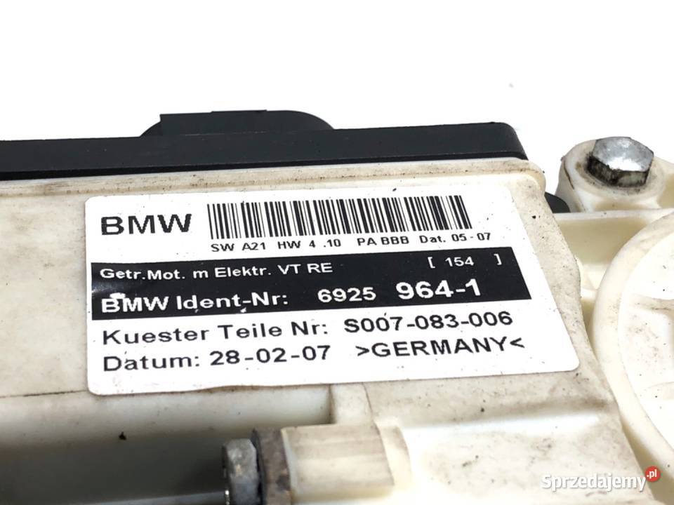 PODNOŚNIK SZYBY PRAWY PRZÓD BMW E83 6925964 SUV podkarpackie