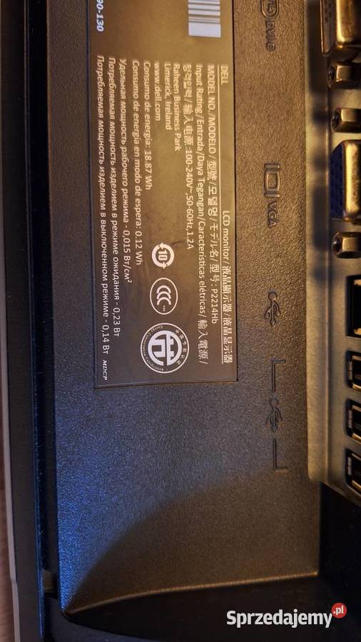 Monitor Dell 2214Hb regulowana wysokość mazowieckie Warszawa sprzedam