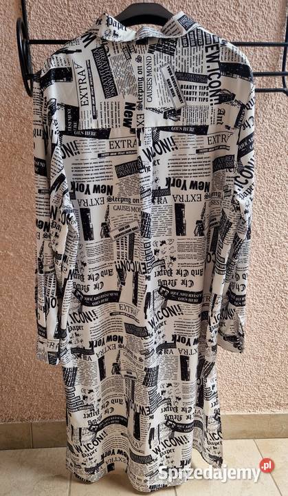 Oryginalny cienki płaszczyk z nadrukiem marka lubelskie