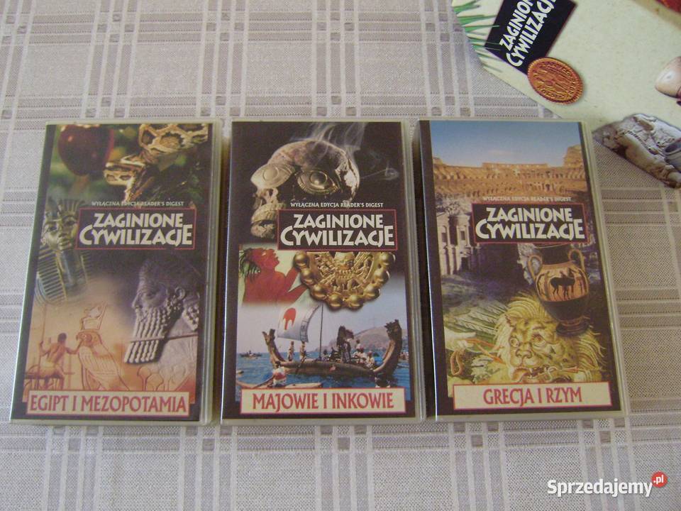 ZAGINIONE CYWILIZACJE 3 kasety VHS w etui VHS śląskie Katowice