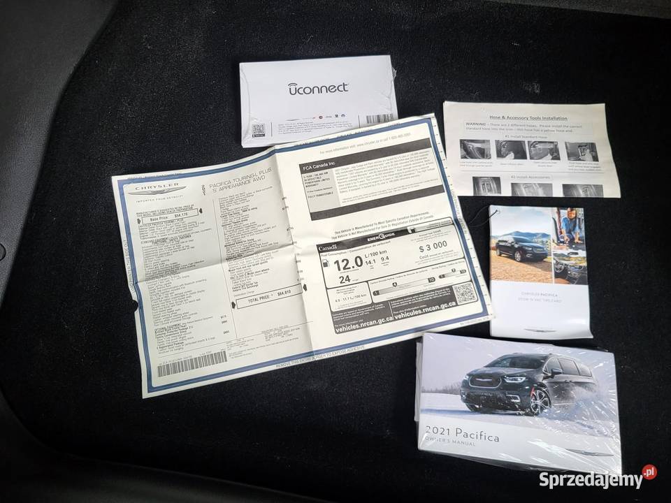 Chrysler Pacifica 36 AWD LPG radar odkurzacz Rok produkcji 2021 Poznań