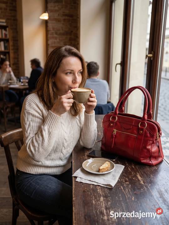 Duża Torebka CLARKS do Ręki Skóra Naturalna Stan