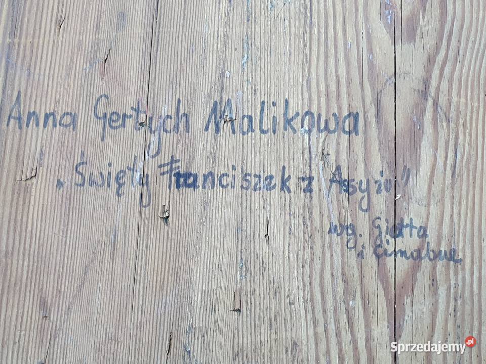 Stary obraz Święty Franciszek z Asyżu Anna Cieszyn sprzedam