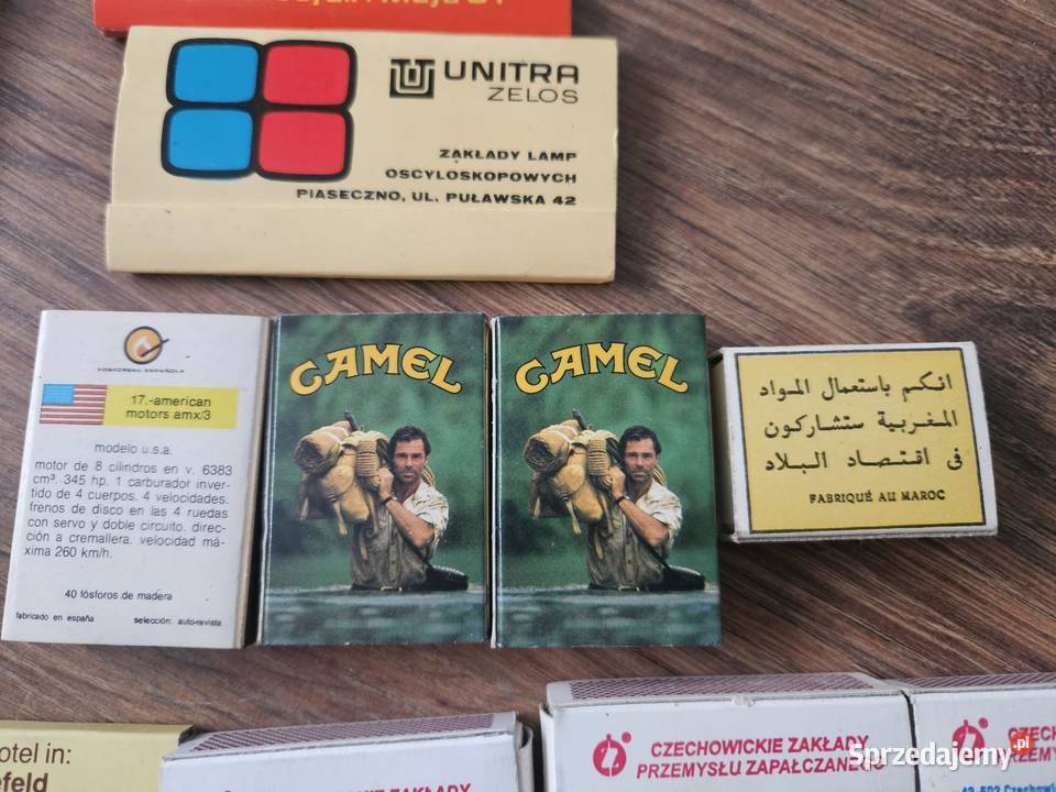 Zapałki PRL Maroko Camel Dahmen 2000 Unitra wielkopolskie Kłodawa