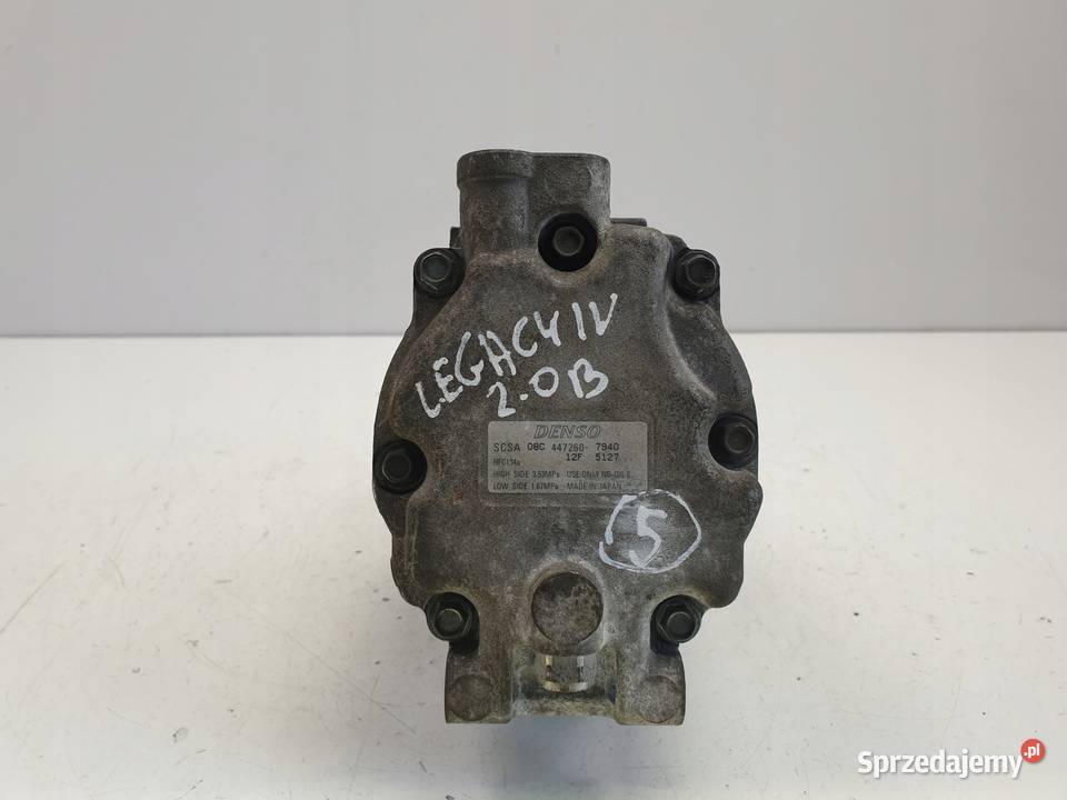 Subaru Legacy IV 20 B SPRĘŻARKA KLIMATYZACJI osobowe Układ elektryczny, zapłon