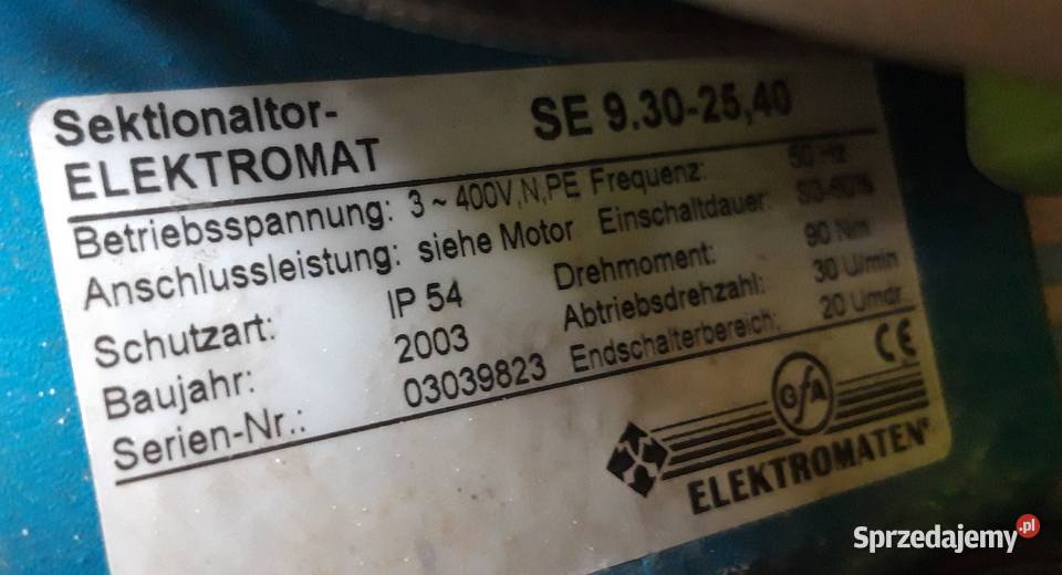 GfA Elektromaten napęd nasadowy centrala śląskie Chorzów sprzedam