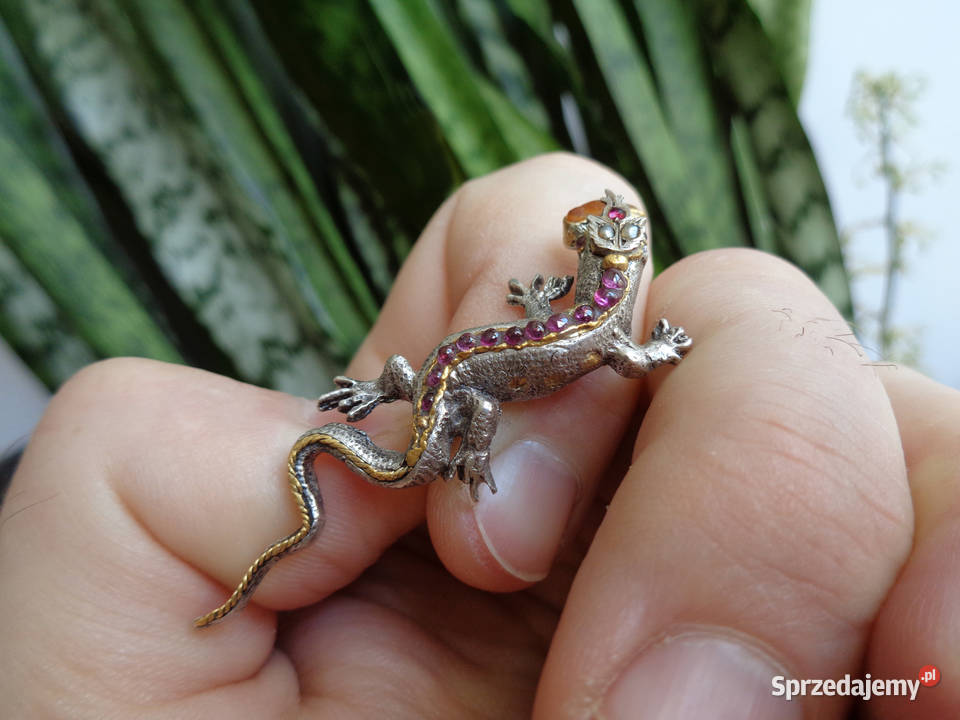 stara broszka z platyny Brzeg