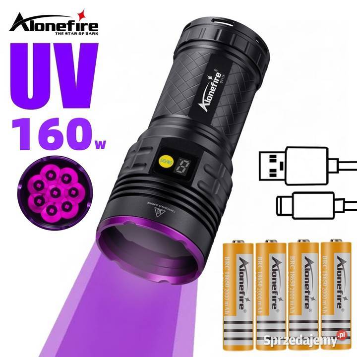 Latarka ultrafioletowa UV Alonefire SV118 160W 8 dolnośląskie Wrocław