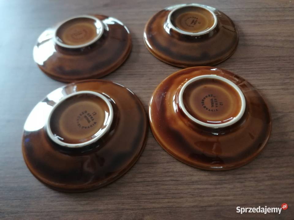 Talerzyk podstawka Kera Vitral brąz łódzkie Łódź