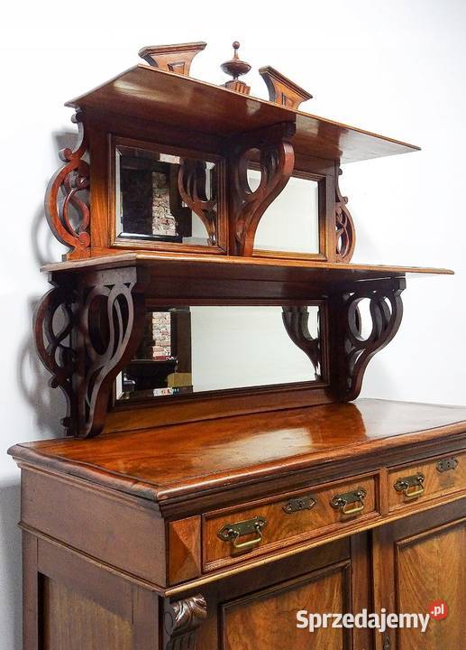 Drewniana Komoda z nadstawką Kredens EKLEKTYCZNY 55cm Kalisz