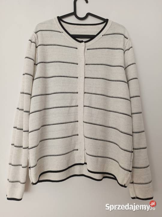 Biało czarny sweter rozpinany rozmiar 4850 lubelskie Radzyń Podlaski