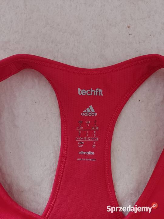 3638 SM ADIDAS Czerwony top fitness bokserka Kraków sprzedam