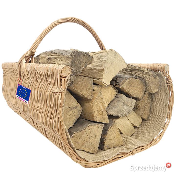 Kosz wiklinowy na drewno z jutą Rynna 60x47x40 Stalowa Wola sprzedam