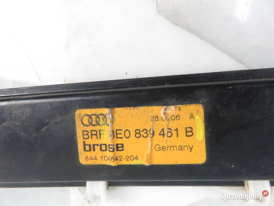 PODNOŚNIK SZYBY LEWY TYLNY AUDI A4 B7 8E0959801E