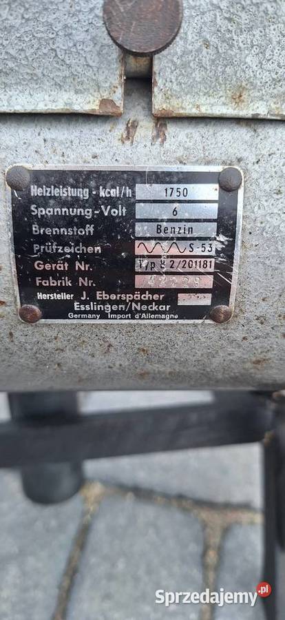 Ogrzewanie postojowe Eberspacher typ b2 6v vw kujawsko-pomorskie