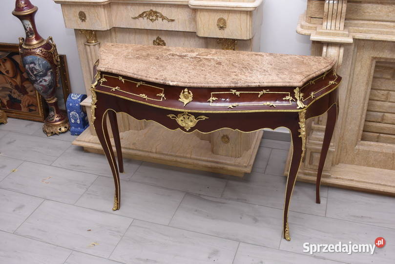 Konsola W Stylu Ludowika XV Marmurowy Blat Konsole Kraków