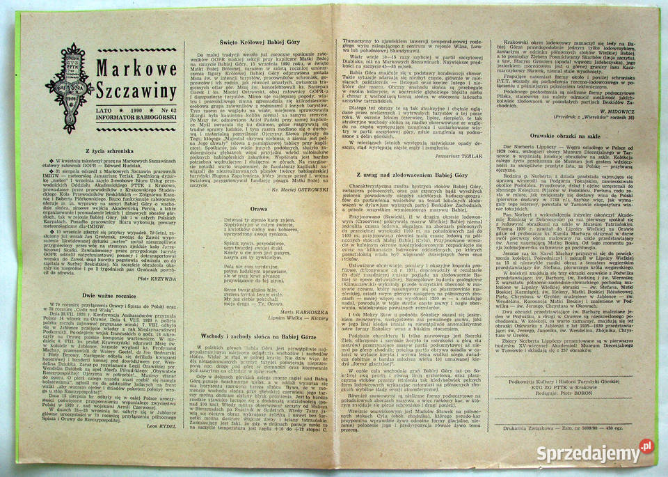 Markowe Szczawiny Informator KTG PTTK Limanowa
