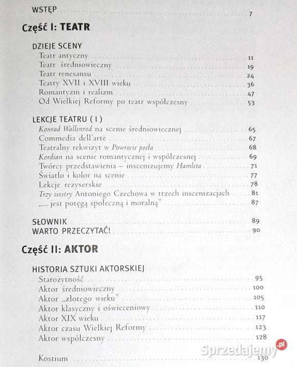 Lekcje teatru JanusSitarz Książki i Podręczniki Chełm