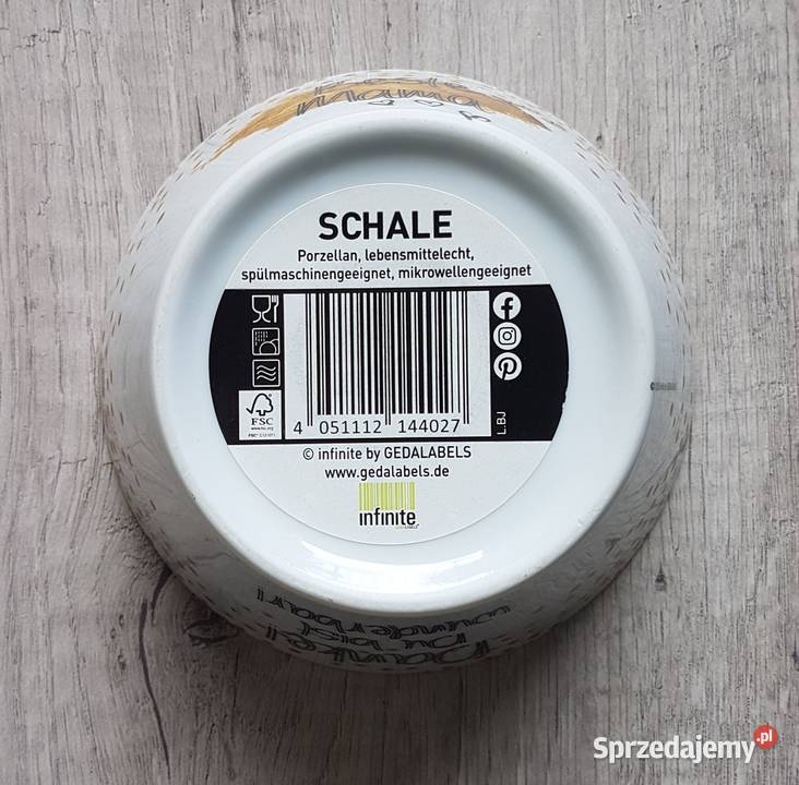 Schale GEDA LABELS miseczka okrągła biała Best Chrzanów