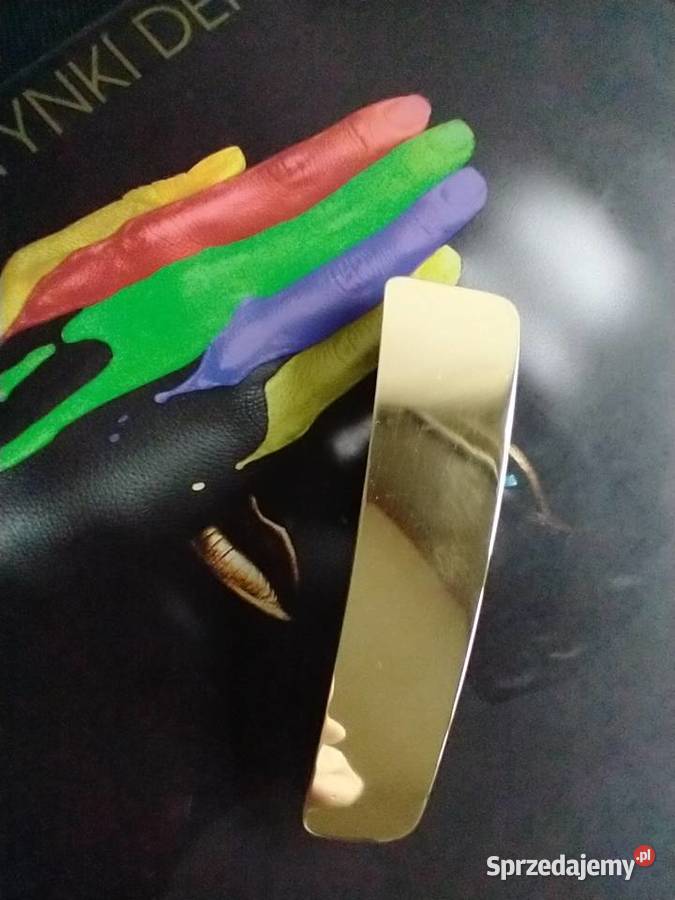 Asymetryczna spinka do włosów mosiądz rękodzieło Łódź