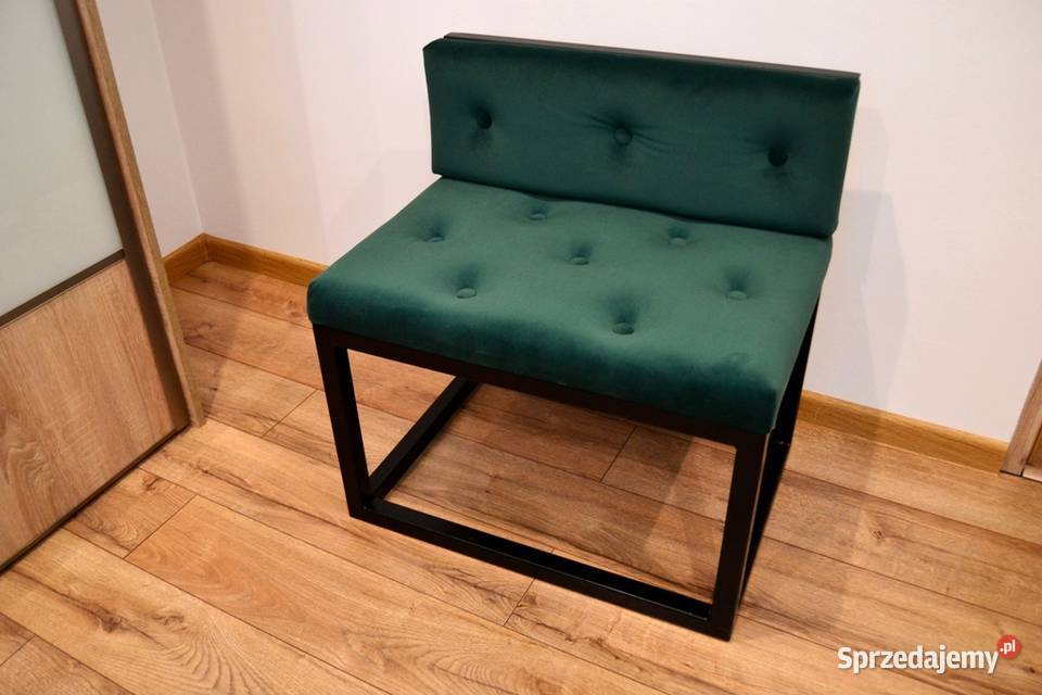 Ławeczka loft siedzisko pufa z oparciem stalowa Fotele i pufy Kraków