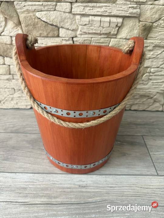 Wiadro drewniane ozdobne dekoracyjne wiaderko do Pozostałe Donice ogrodowe Dębica