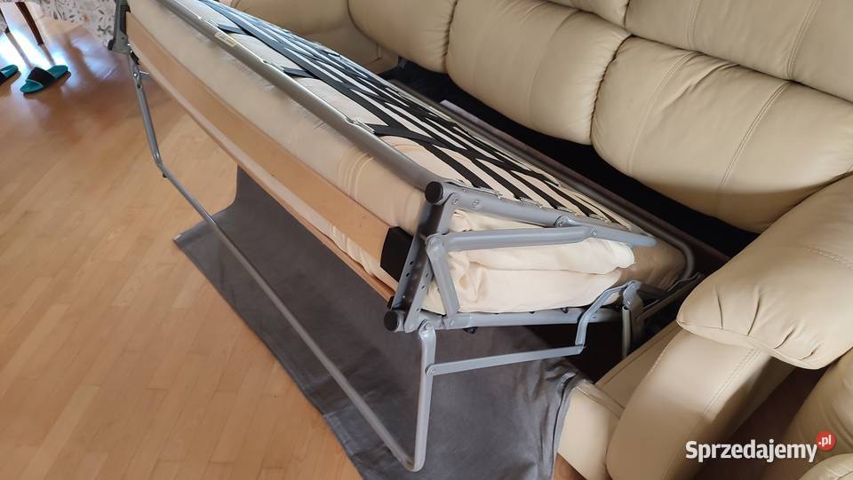 Kanapa i sofa skórzane 3 osobowe rozkładane Naterki sprzedam