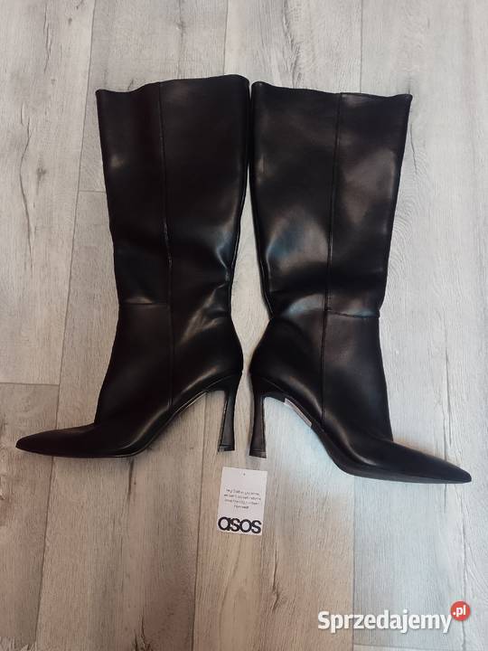 43 ASOS Design Ekskluzywne Czarne Kozaki Kraków sprzedam