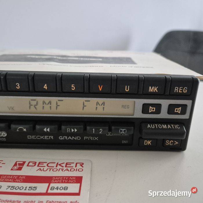 Kolekcjonerskie radio Becker Grand Prix be1315 zachodniopomorskie Koszalin