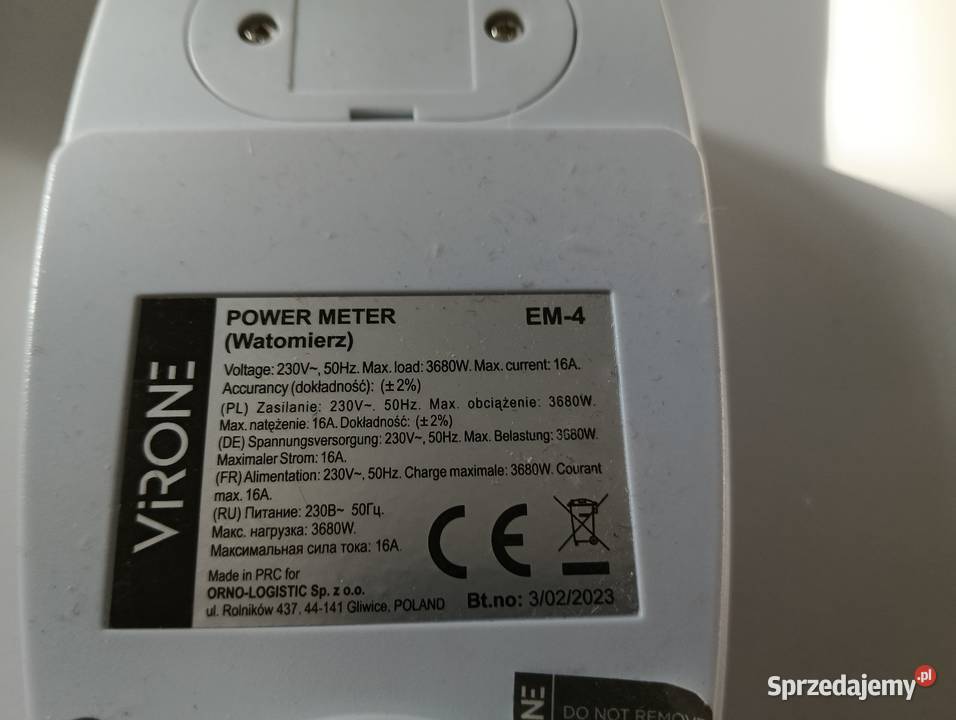 Watomierz kalkulator energii Virone EM4 Drążdżewo Nowe