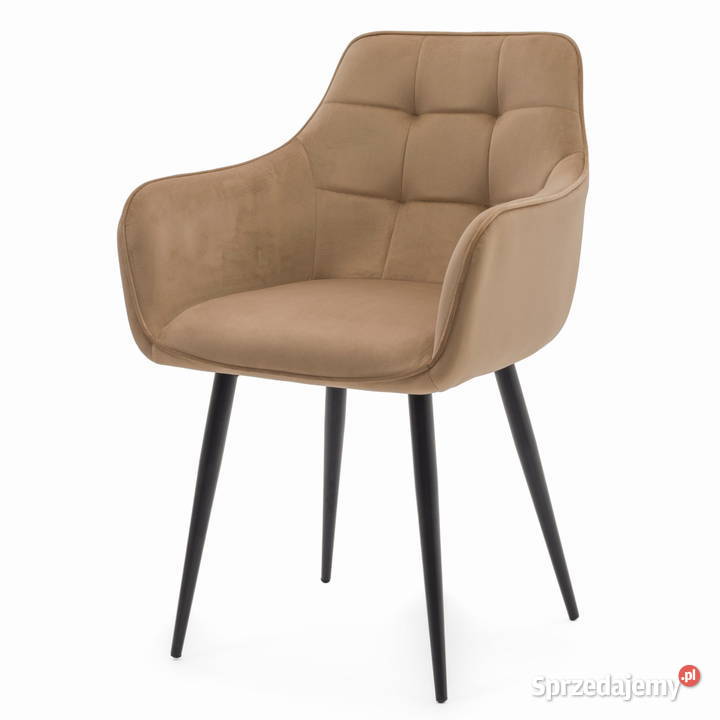 Ciemnobeżowe Krzesło Tapicerowane Quattro