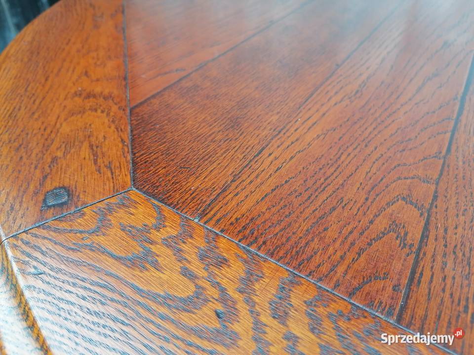 Stół dębowy okrągły rozkładany 120cm Dom i Ogród