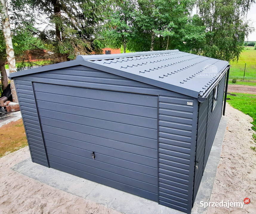 GARAŻ BLASZANY 5m x 6m DWUSPAD BRAMA UCHYLNA Łapanów