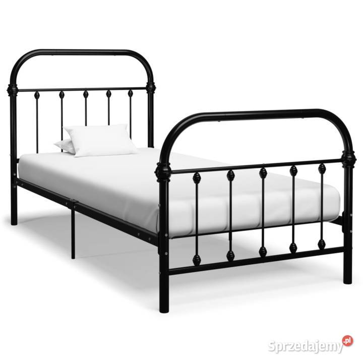 vidaXL Rama łóżka czarna metalowaSKU284498