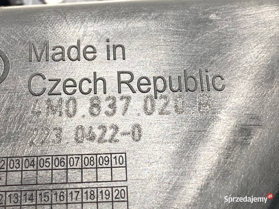 KLAMKA WEWNĘTRZNA PRAWY PRZÓD AUDI Q7 4M SUV osobowe