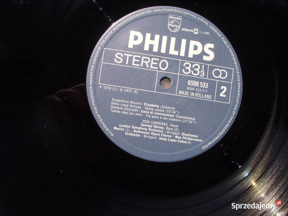 Klasyka LP JOSE CARRERACSING OPERNARIEN 1976 klasyczna Wołów