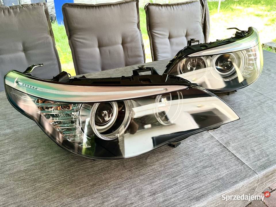 LAMPY BMW E60E61 LCI BiLED polift oryginał Hella Lampy przednie Części samochodowe śląskie sprzedam